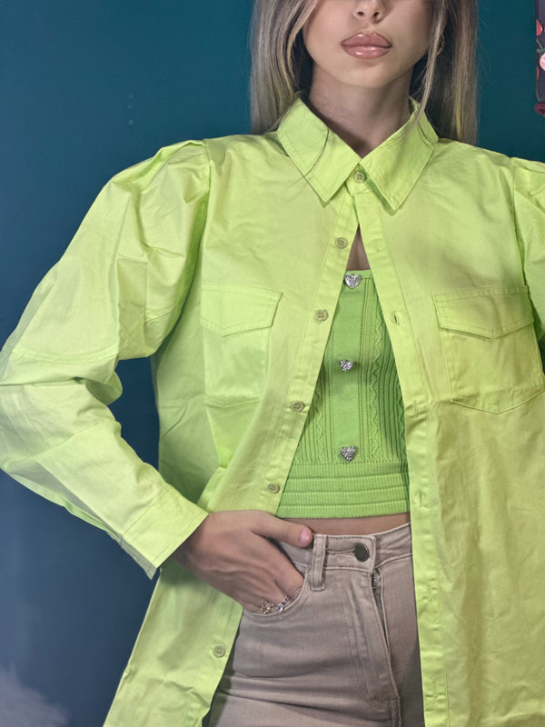 Camicia Cargo Lime